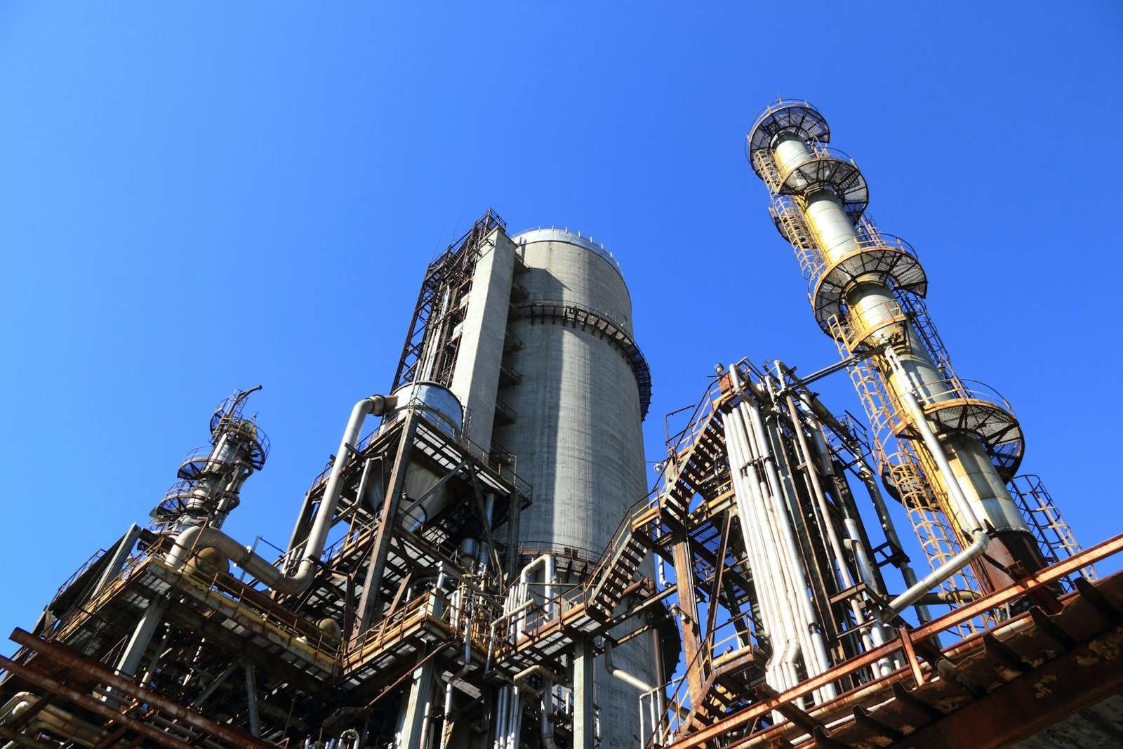 Large-scale modern manufacturing plant interior